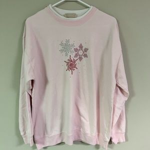Pink Layered crew neck